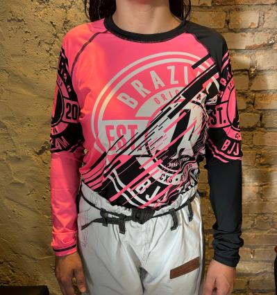 Rash Guard Manga Longa Rosa 