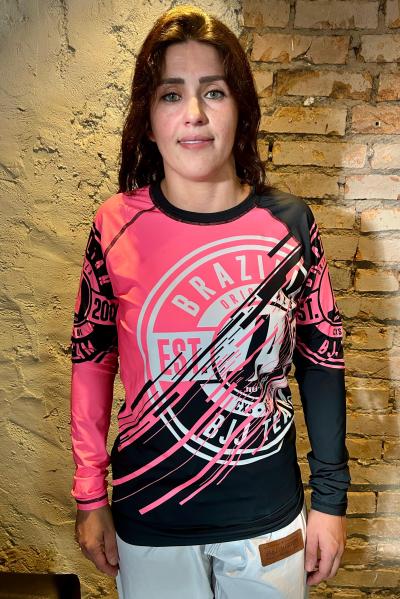 Rash Guard Manga Longa Rosa 